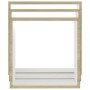 Estantes cubo de pared 3 unidades blanco y roble Sonoma by , Shelves and shelves - Ref: Foro24-326720, Price: 32,22 €, Discou...