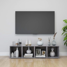 Mueble de TV 4uds madera contrachapada gris hormigón 37x35x37cm von , TV-Möbel - Ref: Foro24-805512, Preis: 59,12 €, Rabatt: ...