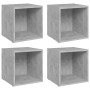 Mueble de TV 4uds madera contrachapada gris hormigón 37x35x37cm de , Muebles TV - Ref: Foro24-805512, Precio: 59,12 €, Descue...