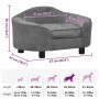 Sofá para perros felpa gris 67x47x36 cm by , Beds for dogs - Ref: Foro24-171084, Price: 106,33 €, Discount: %