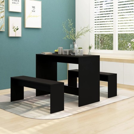 Badmöbel Set 3 Stück schwarzes Holzwerkstoff von vidaXL, Möbelsets für Küchen und Esszimmer - Ref: Foro24-809477, Preis: 97,7...