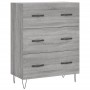 Aparador de madera de ingeniería gris Sonoma 69,5x34x90 cm by , Sideboards - Ref: Foro24-827850, Price: 70,03 €, Discount: %