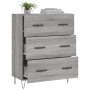 Aparador de madera de ingeniería gris Sonoma 69,5x34x90 cm by , Sideboards - Ref: Foro24-827850, Price: 70,03 €, Discount: %
