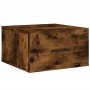Mesita de noche de pared color roble ahumado 35x35x20 cm by , Lockers and storage cabinets - Ref: Foro24-829862, Price: 28,65...