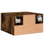 Mesita de noche de pared color roble ahumado 35x35x20 cm by , Lockers and storage cabinets - Ref: Foro24-829862, Price: 28,65...