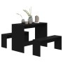 Set de muebles de baño 3 piezas madera de ingeniería negro de vidaXL, muebles para cocinas y comedores - Ref: Foro24-809477, ...