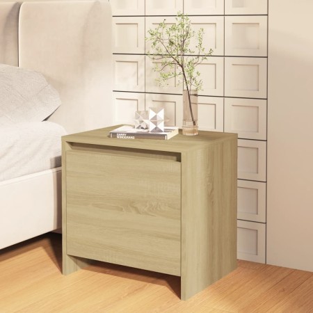 Mesita de noche madera ingeniería roble Sonoma 45x34,5x44,5 cm de , Mesitas de noche - Ref: Foro24-809869, Precio: 37,09 €, D...
