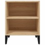 Mesita de noche y patas de metal roble Sonoma 40x30x50 cm by , Nightstands - Ref: Foro24-805803, Price: 36,01 €, Discount: %