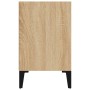 Mesita de noche y patas de metal roble Sonoma 40x30x50 cm by , Nightstands - Ref: Foro24-805803, Price: 36,01 €, Discount: %