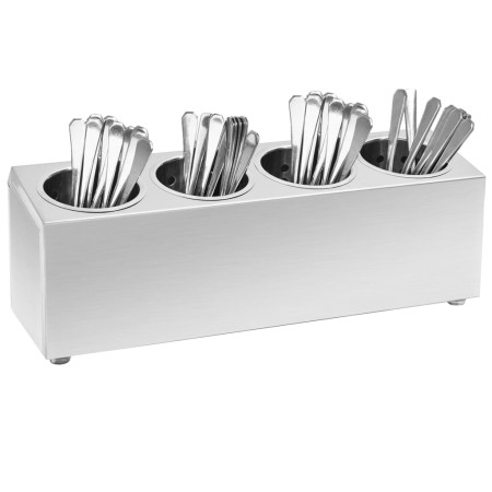 Soporte para cubiertos 4 rejillas acero inoxidable rectangular von , Besteck- und Utensilienkästen - Ref: Foro24-51227, Preis...