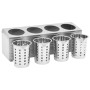 Soporte para cubiertos 4 rejillas acero inoxidable rectangular von , Besteck- und Utensilienkästen - Ref: Foro24-51227, Preis...