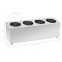 Soporte para cubiertos 4 rejillas acero inoxidable rectangular von , Besteck- und Utensilienkästen - Ref: Foro24-51227, Preis...