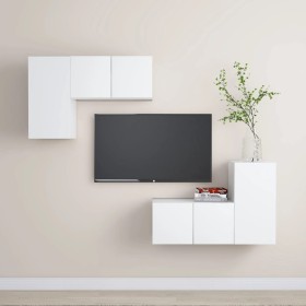Set de muebles de salón TV 4 piezas madera de ingeniería blanco von , TV-Möbel - Ref: Foro24-3078688, Preis: 142,26 €, Rabatt: %