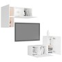 Set de muebles de salón TV 4 piezas madera de ingeniería blanco von , TV-Möbel - Ref: Foro24-3078688, Preis: 142,50 €, Rabatt: %