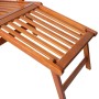 Garden lounger with footrest and cushion in solid acacia wood by vidaXL, Loungers - Ref: Foro24-3064018, Price: 139,49 €, Dis...