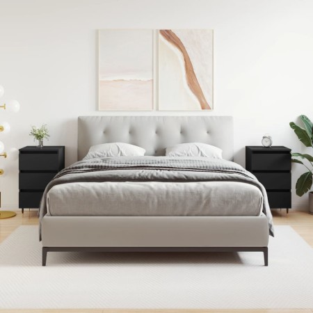 Mesitas de noche 2 uds madera de ingeniería negro 40x35x69 cm | Foro24.es | Tu tienda online para hogar, jardín y más Foro24.es