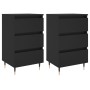 Mesitas de noche 2 uds madera de ingeniería negro 40x35x69 cm | Foro24.es | Tu tienda online para hogar, jardín y más Foro24.es