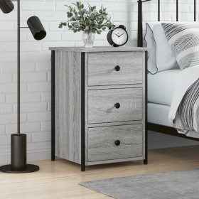 Mesita de noche madera de ingeniería gris Sonoma 40x36x60 cm by , Nightstands - Ref: Foro24-825999, Price: 71,17 €, Discount: %