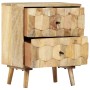 Mesita de noche de madera maciza de mango 40x30x50 cm | Foro24.es | Tu tienda online para hogar, jardín y más Foro24.es