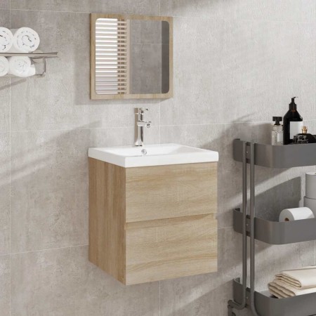Armario de baño con espejo madera de ingeniería roble Sonoma von , Badezimmermöbel - Ref: Foro24-804866, Preis: 65,30 €, Raba...