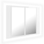 Armario espejo de baño LED acrílico blanco brillo 60x12x45 cm von , Badezimmerwaschtische - Ref: Foro24-804961, Preis: 51,72 ...