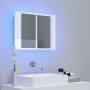 Armario espejo de baño LED acrílico blanco brillo 60x12x45 cm von , Badezimmerwaschtische - Ref: Foro24-804961, Preis: 51,72 ...