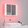 Armario espejo de baño LED acrílico blanco brillo 60x12x45 cm von , Badezimmerwaschtische - Ref: Foro24-804961, Preis: 51,72 ...