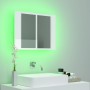Armario espejo de baño LED acrílico blanco brillo 60x12x45 cm von , Badezimmerwaschtische - Ref: Foro24-804961, Preis: 51,72 ...