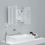 Armario espejo de baño LED acrílico blanco brillo 60x12x45 cm von , Badezimmerwaschtische - Ref: Foro24-804961, Preis: 51,72 ...