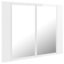 Armario espejo de baño LED acrílico blanco brillo 60x12x45 cm von , Badezimmerwaschtische - Ref: Foro24-804961, Preis: 51,72 ...