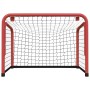 Portería hockey y red acero y poliéster rojo y negro 68x32x47cm de , Porterías de hockey - Ref: Foro24-93740, Precio: 46,81 €...