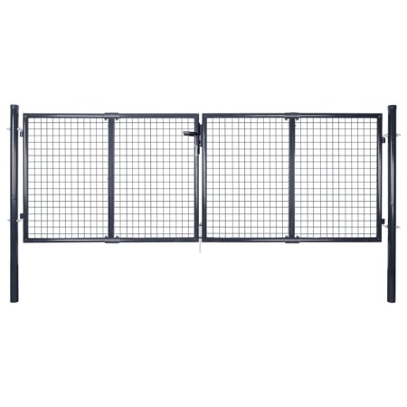 Puerta de malla de jardín acero galvanizado gris 289x125 cm von , Gartentore - Ref: Foro24-143364, Preis: 402,28 €, Rabatt: -5%%