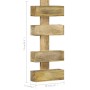 Revistero de pared madera maciza de mango 30x11x72 cm by , Bookcases and shelves - Ref: Foro24-286466, Price: 79,40 €, Discou...