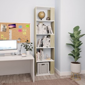 Estantería/divisor espacios blanco y roble sonoma 45x24x159 cm by , Bookcases and shelves - Ref: Foro24-800113, Price: 69,74 ...