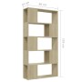 Librería separador contrachapada roble Sonoma 80x24x155 cm by , Bookcases and shelves - Ref: Foro24-809146, Price: 80,76 €, D...