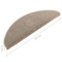 Alfombras de peldaños escalera 15 uds gris y marrón 65x21x4 cm von , Treppenmatten - Ref: Foro24-149855, Preis: 70,99 €, Raba...