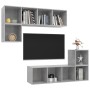 Set de muebles de salón 3 pzas madera ingeniería gris hormigón | Foro24.es | Tu tienda online para hogar, jardín y más Foro24.es