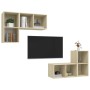 Muebles de salón de pared 4 pzas madera ingeniería roble Sonoma von , TV-Möbel - Ref: Foro24-3079838, Preis: 133,91 €, Rabatt: %