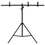 Soporte para fondos en forma de T negro 91x60x(70-200) cm by , studio montages - Ref: Foro24-190251, Price: 29,48 €, Discount: %