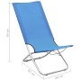 Sillas de playa plegables 2 unidades tela azul de , Sillas de jardín - Ref: Foro24-310374, Precio: 82,33 €, Descuento: %