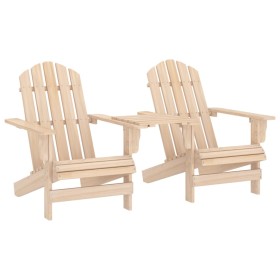 Sillas de jardín Adirondack con mesita madera maciza de abeto de , Sillas de jardín - Ref: Foro24-315892, Precio: 147,23 €, D...