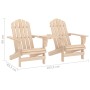 Sillas de jardín Adirondack con mesita madera maciza de abeto von , Gartenstühle - Ref: Foro24-315892, Preis: 147,23 €, Rabat...