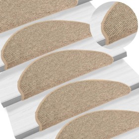 Alfombrilla autoadhesiva escalera 15 uds beige