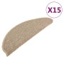 Alfombrilla autoadhesiva escalera 15 uds beige oscuro 65x21x4cm by , Stair mats - Ref: Foro24-326902, Price: 115,63 €, Discou...