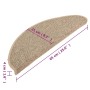 Alfombrilla autoadhesiva escalera 15 uds beige oscuro 65x21x4cm by , Stair mats - Ref: Foro24-326902, Price: 115,63 €, Discou...
