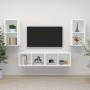 Muebles de salón de pared 4 piezas madera de ingeniería blanco von , TV-Möbel - Ref: Foro24-3079871, Preis: 136,49 €, Rabatt:...