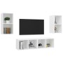 Muebles de salón de pared 4 piezas madera de ingeniería blanco von , TV-Möbel - Ref: Foro24-3079871, Preis: 136,49 €, Rabatt:...