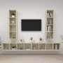 Muebles de salón de pared 4 pzas madera ingeniería roble Sonoma von , TV-Möbel - Ref: Foro24-3079892, Preis: 234,80 €, Rabatt...