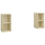 Muebles de salón de pared 2 pzas madera ingeniería roble Sonoma by , TV Furniture - Ref: Foro24-3079901, Price: 63,42 €, Disc...