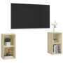 Muebles de salón de pared 2 pzas madera ingeniería roble Sonoma by , TV Furniture - Ref: Foro24-3079901, Price: 63,42 €, Disc...
